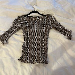Vintage long sleeve textured top
